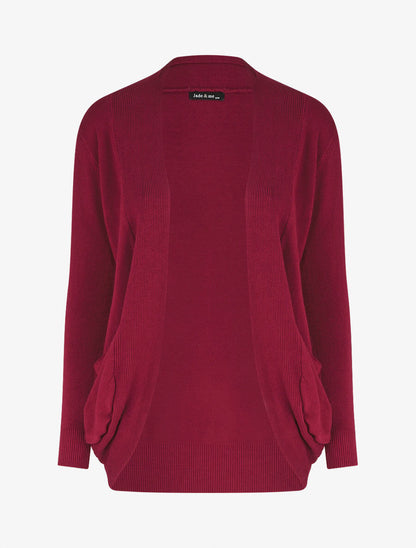 Gilet uni coupe droite - Bordeaux - 1