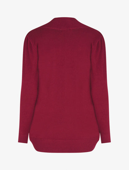 Gilet uni coupe droite - Bordeaux - 2
