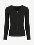 Gilet côtelé à capuche et zip - Noir - 4