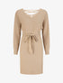 Robe mi-longue ajourée dans le dos - Beige - 6