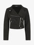 Veste en suédine à mutiples zip - Noir - 4