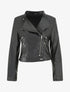 Veste style perfecto coupe droite en simili - Noir - 1