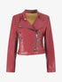 Veste style perfecto coupe droite en simili - Bordeaux - 4