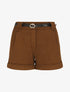 Short droit en feutrine - Marron - 1