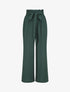 Pantalon fluide uni à taille élastiquée - Vert sapin - 1