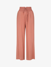Pantalon fluide uni à poches - Vieux rose - 4
