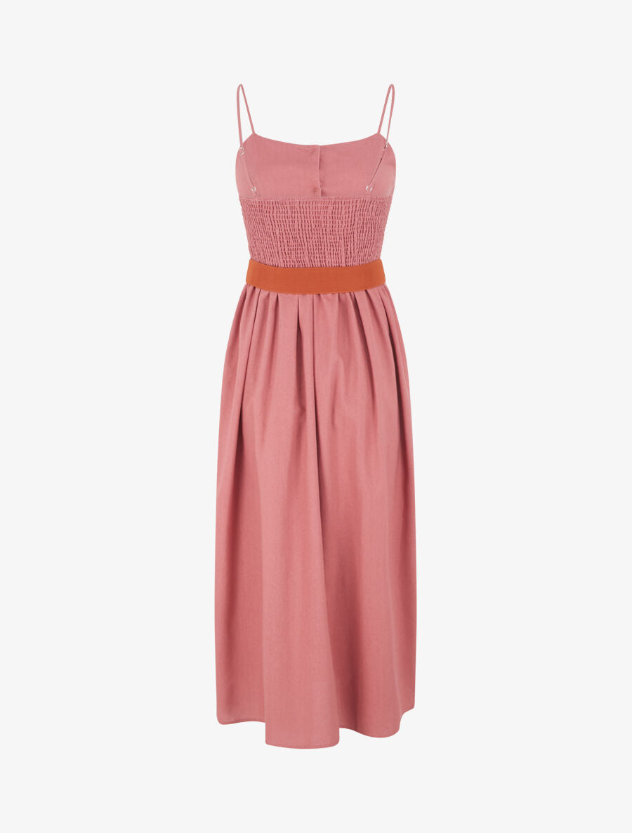 Robe unie effet lin - Vieux rose - 2