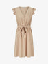 Robe mi-longue unie - Beige - 1