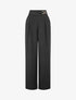 Pantalon ample à détail doré - Noir - 5