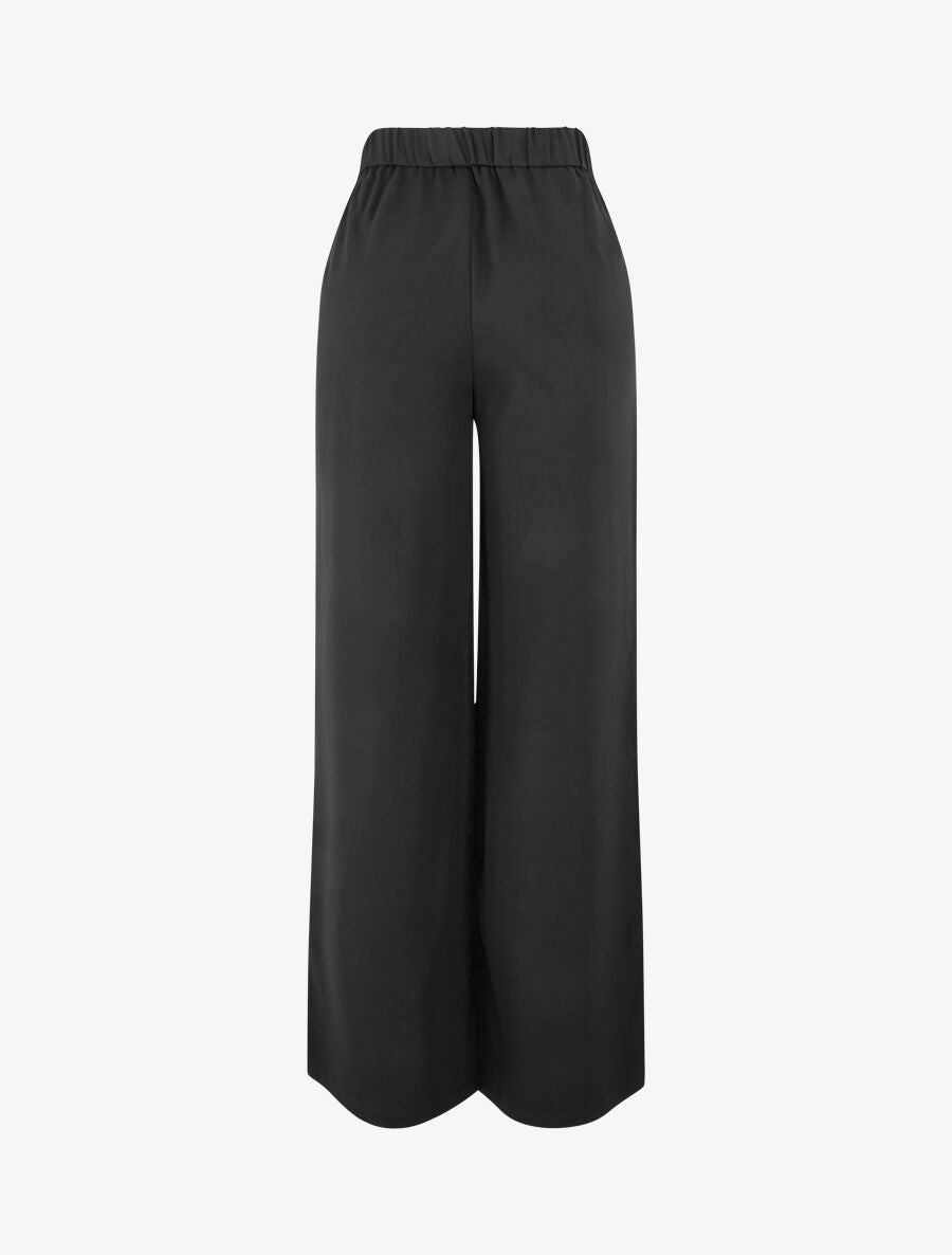 Pantalon ample à fermeture stylisée - Noir - 2