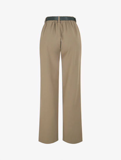 Pantalon ample à taille élastiquée - Taupe - 2