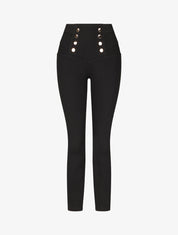 Jegging style pantalon à pont - Noir - 1