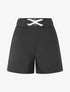 Short droit taille haute à boucle style noeud - Noir - 1