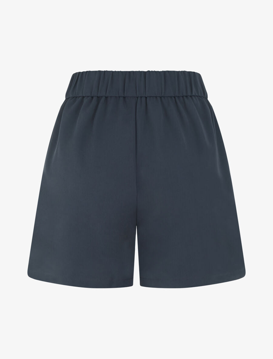 Short droit taille haute à boucle fantaisie - Marine - 2