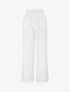 Pantalon uni élastiqué effet lin - Blanc - 5
