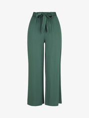 Pantalon fluide élastiqué - Vert sapin - 1