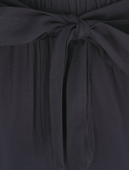 Pantalon fluide élastiqué - Marine - 3