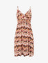 Robe courte à imprimé zig-zag - Marron - 5