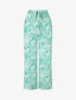 Pantalon fluide à imprimé feuillage - Vert - 1