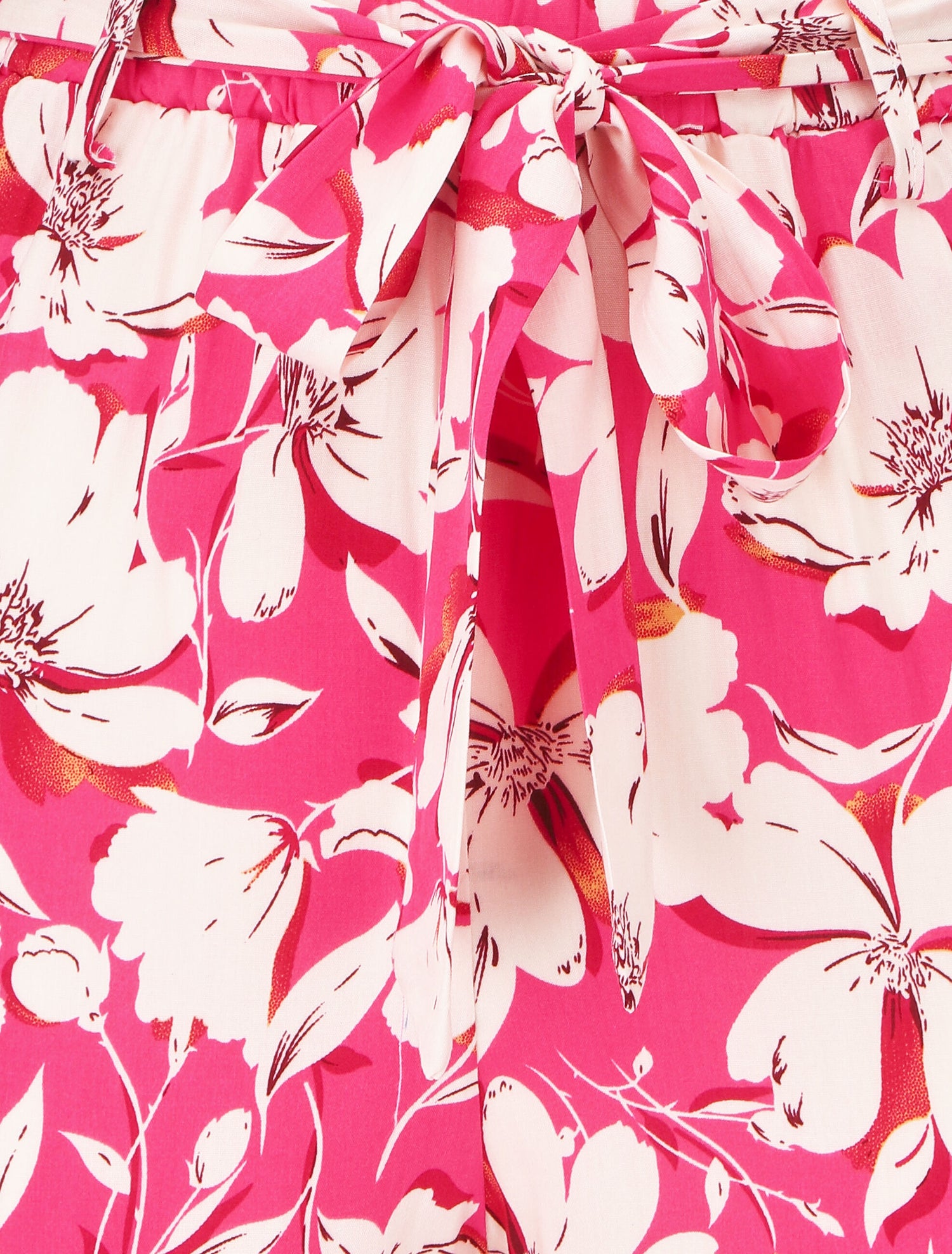 Pantalon fluide à imprimé fleuri - Fushia - 3