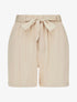 Short fluide uni et ceinturé - Beige - 1
