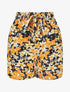 Short fluide imprimé fleuri et ceinturé - Noir - 2
