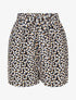 Short fluide imprimé petites fleurs et ceinturé - Bleu nuit - 1
