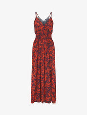 Robe longue fendue à dos ajouré - Bleu nuit - 6