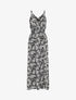 Robe longue fendue à dos ajouré - Noir - 6