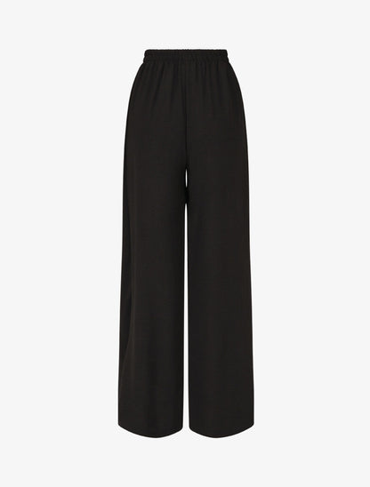 Pantalon coupe droite à pans superposés - Noir - 2