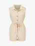 Combishort uni sans manches - Beige - 5