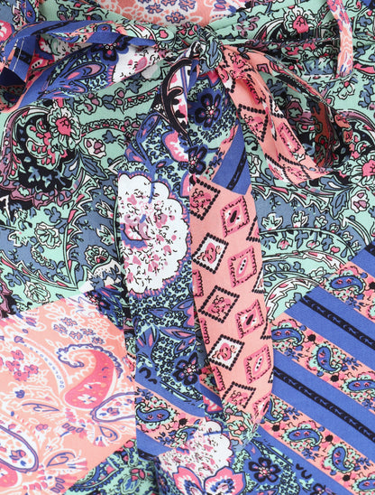 Pantalon fluide élastiqué imprimé fantaisie - Rose - 3