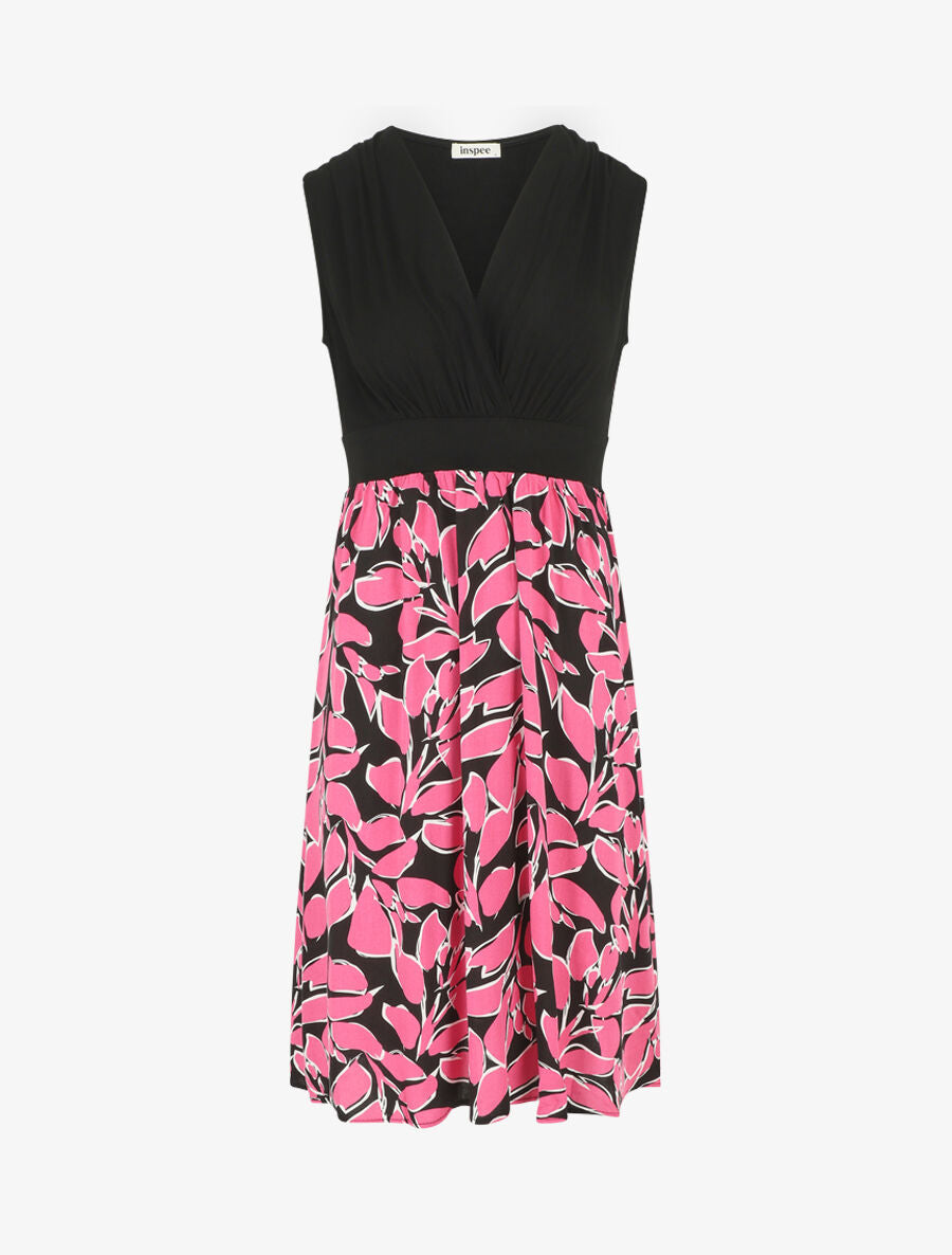 Robe longue à imprimé fantaisie - Rose - 1