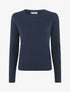Pull droit col rond en maille fantaisie - Marine - 4