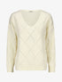 Pull uni à bords côtelés - Crème - 4