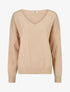 Pull uni à détail feuilles irisées - Taupe - 1