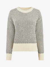 Pull à col rond irisé - Crème - 1