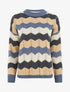 Pull à imprimé zigzag irisé - Bleu - 4