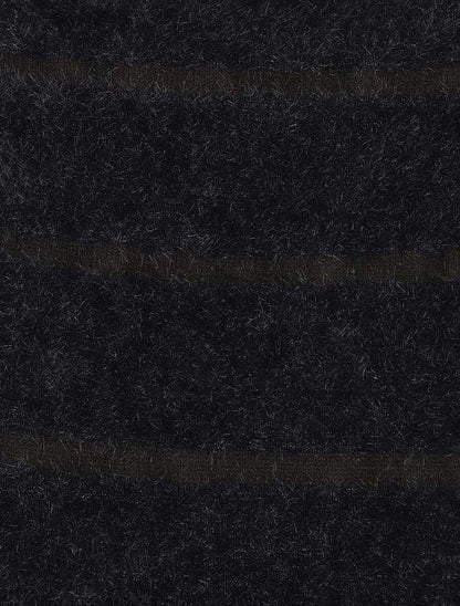 Pull fluffy à bords côtelés - Noir - 3