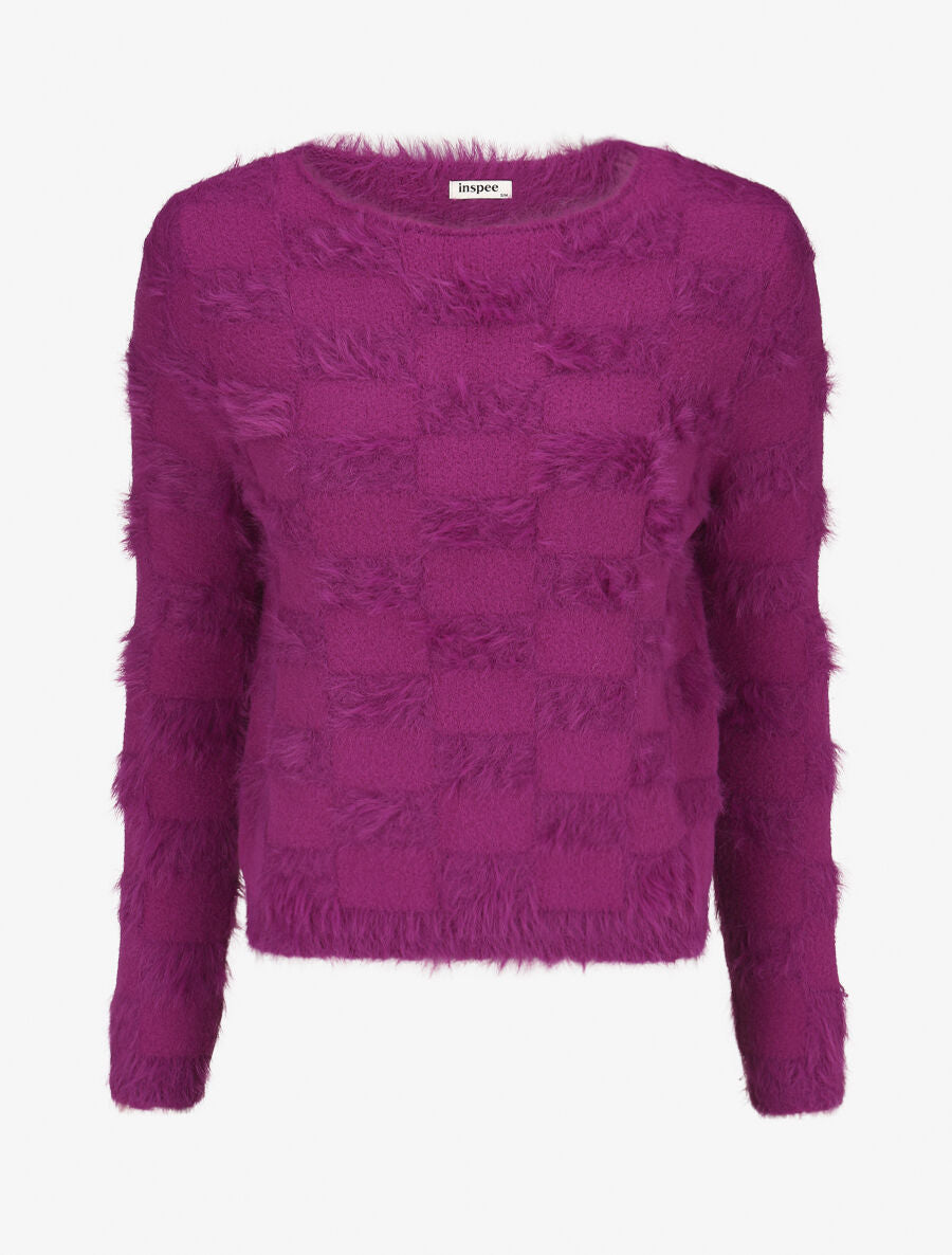 Pull uni style mohair - Fushia - 4