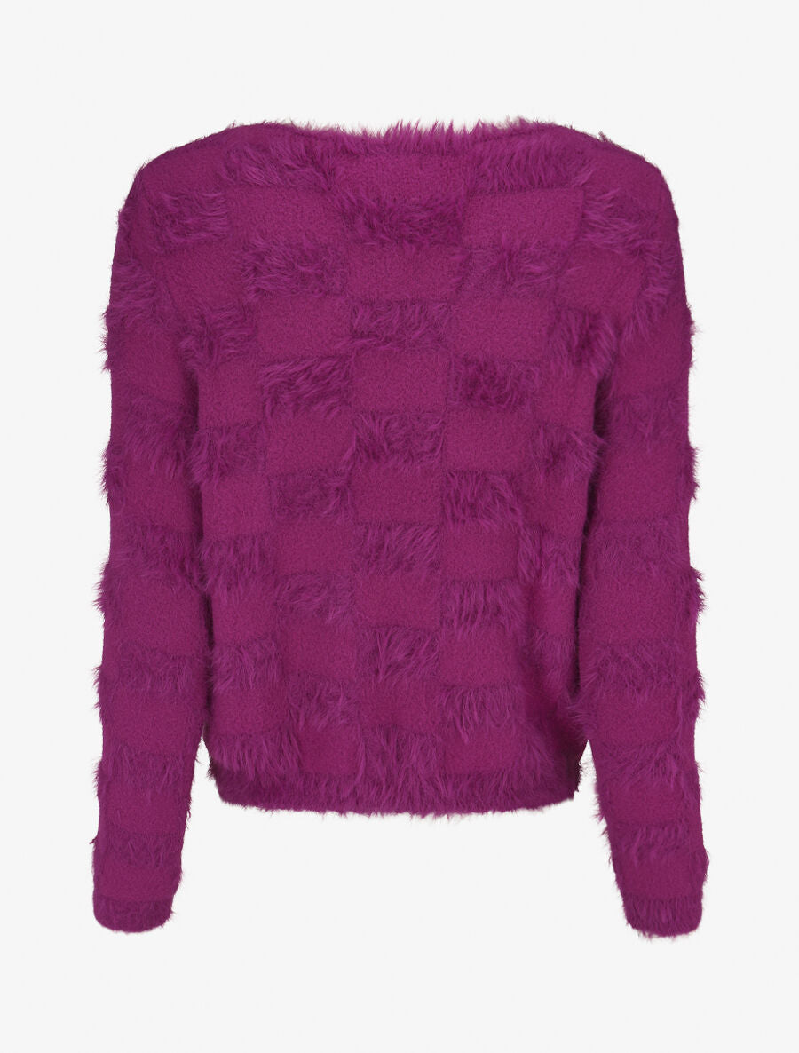Pull uni style mohair - Fushia - 2