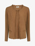Gilet uni à bords effilochés - Camel - 1