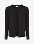 Gilet uni à bords effilochés - Noir - 4
