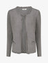 Gilet uni à bords effilochés - Gris - 1