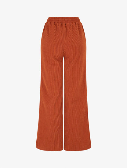 Pantalon en velours côtelé à poches plaquées - Orange - 2