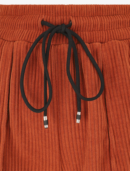 Pantalon en velours côtelé à poches plaquées - Orange - 3