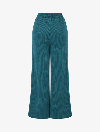 Pantalon en velours côtelé à poches plaquées - Bleu canard - 2