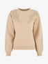 Pull uni orné de perles et strass - Taupe - 5