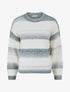 Pull duveteux rayé - Gris - 4