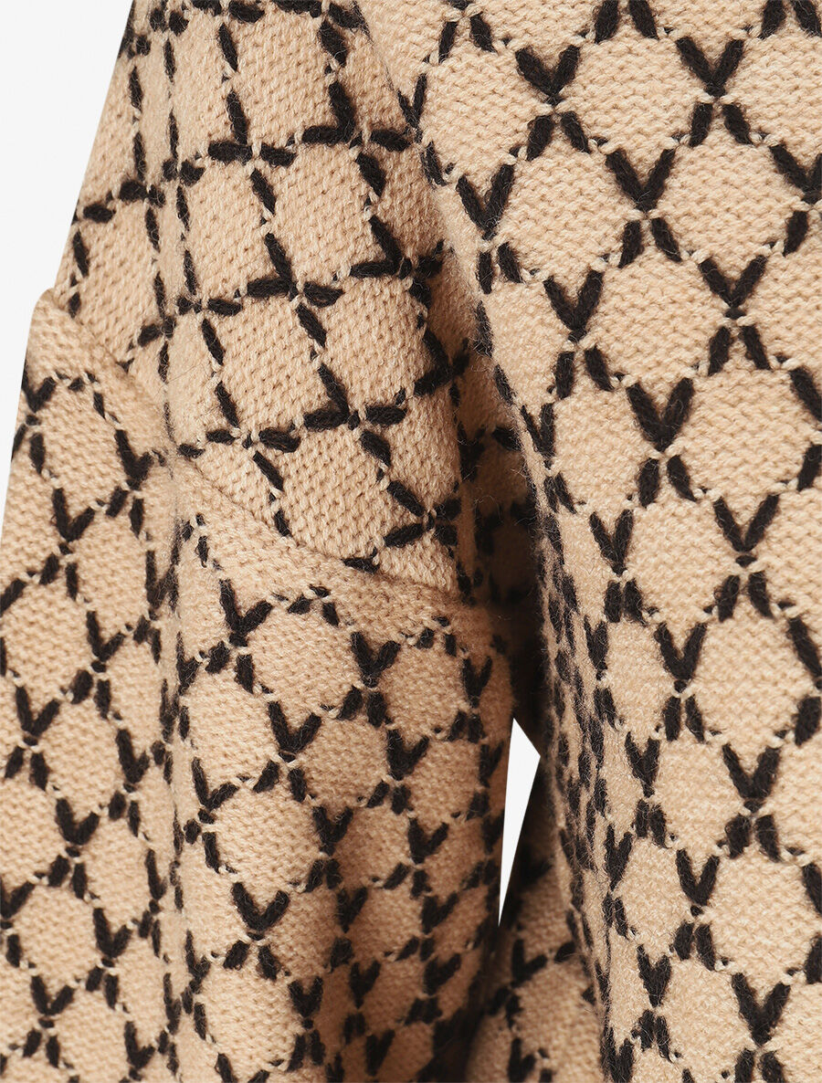 Pull uni à motif stylisé - Camel - 3